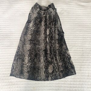 Veronica M Monochrome Snake Print halter tank Medium